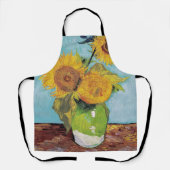 Vincent Van Gogh - Drie zonnebloemen in een Vase Schort (Voorkant)