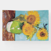 Vincent Van Gogh - Drie zonnebloemen in een Vase Spandoek (Horizontaal)