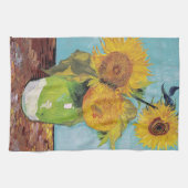 Vincent Van Gogh - Drie zonnebloemen in een Vase Theedoek (Horizontaal)