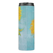 Vincent Van Gogh - Drie zonnebloemen in een Vase Thermosbeker (Achterkant)