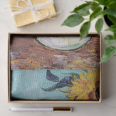 Vincent Van Gogh - Drie zonnebloemen in een Vase Tissuepapier (Geschenk)