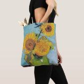 Vincent Van Gogh - Drie zonnebloemen in een Vase Tote Bag (Dichtbij)