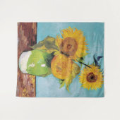 Vincent Van Gogh - Drie zonnebloemen in een Vase Wandkleed (Voorkant (horizontaal))