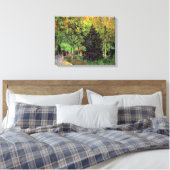 Vincent van Gogh - een Lane in de publieke tuin Canvas Afdruk (Insitu (Slaapkamer))