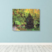 Vincent van Gogh - een Lane in de publieke tuin Canvas Afdruk (Insitu (Houten vloer))