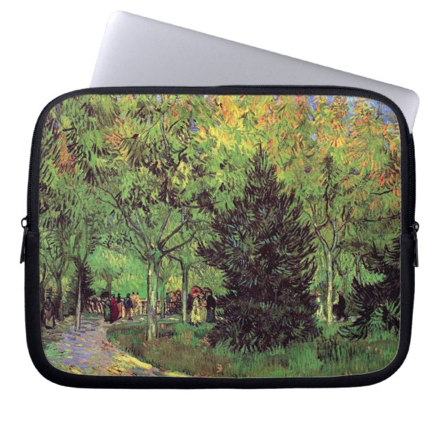 Vincent van Gogh - een Lane in de publieke tuin Laptop Sleeve (Voorkant)