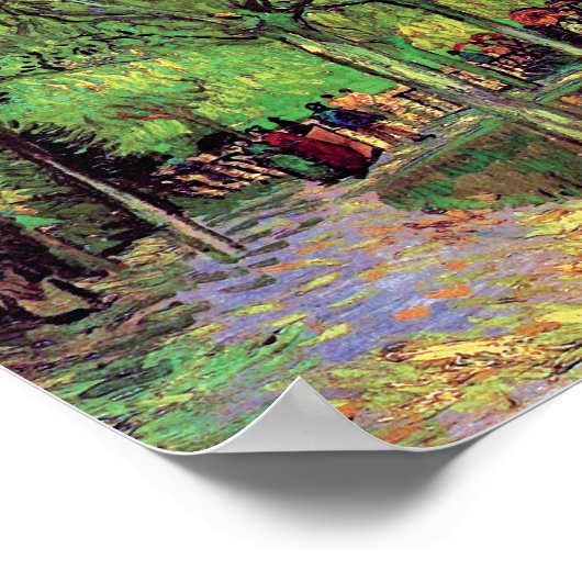 Vincent van Gogh - een Lane in de publieke tuin Poster (Hoek)