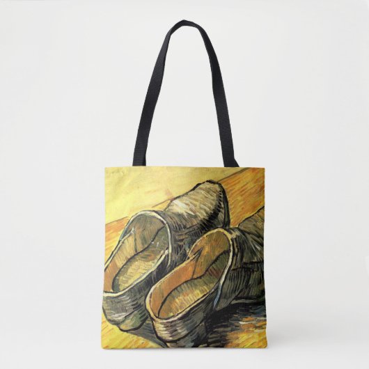 Vincent van Gogh - Een paar leren klompen Tote Bag (Voorkant)