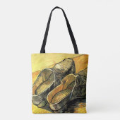 Vincent van Gogh - Een paar leren klompen Tote Bag (Achterkant)