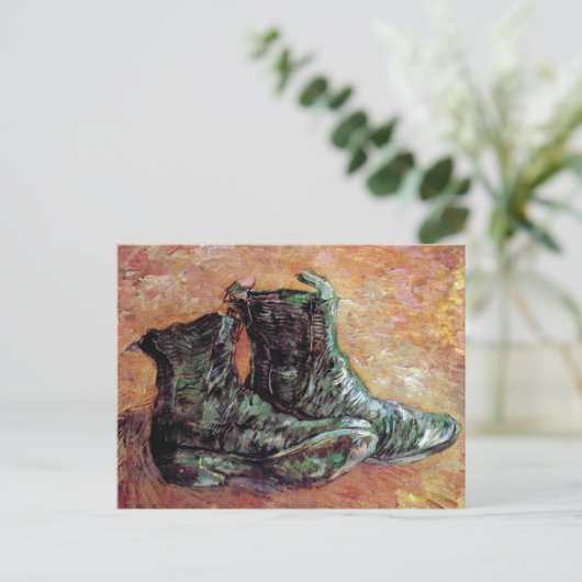 Vincent van Gogh - een paar schoenen Briefkaart (Staand voorkant)