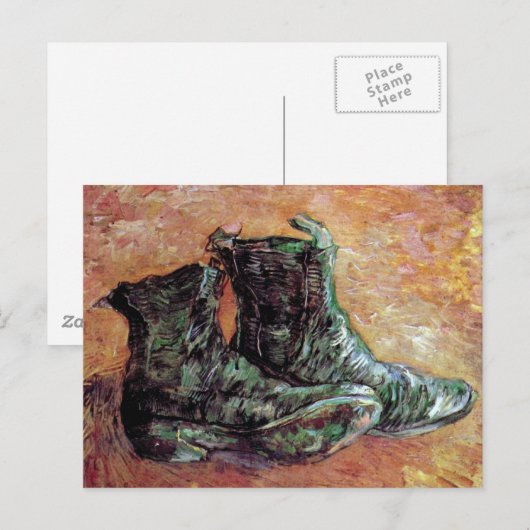 Vincent van Gogh - een paar schoenen Briefkaart (Voorkant / Achterkant)