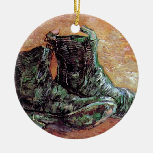 Vincent van Gogh - een paar schoenen Keramisch Ornament (Voorkant)