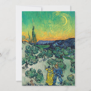 Vincent van Gogh - Een wandeling in de schemering Bedankkaart