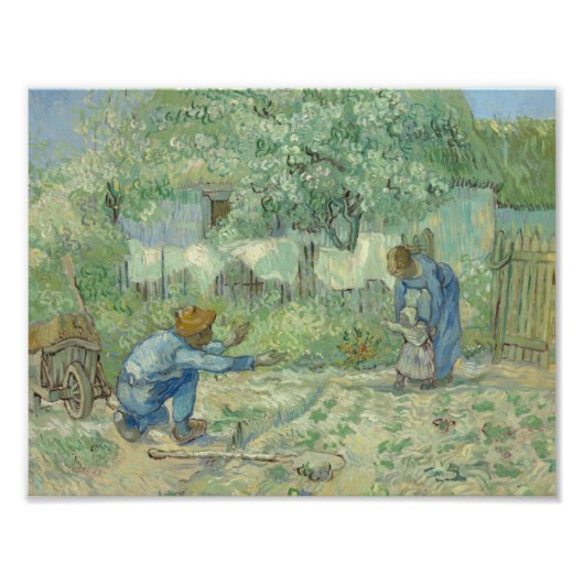 Vincent van Gogh - Eerste stappen na Millet Foto Afdruk (Voorkant)
