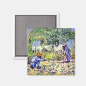 Vincent Van Gogh - eerste stappen - Vaderdag art Magneet (Voorkant / Achterkant)