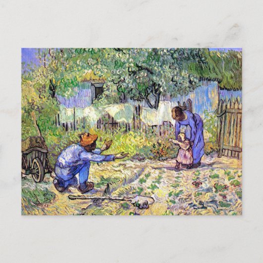 Vincent Van Gogh - Eerste Stappen - Vaderdag Kunst Briefkaart (Voorkant)