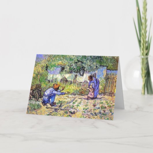 Vincent Van Gogh - Eerste Stappen - Vaderdag Kunst Kaart (Voorkant)