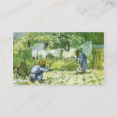 Vincent van Gogh, eerste stappen Visitekaartje (Achterkant)