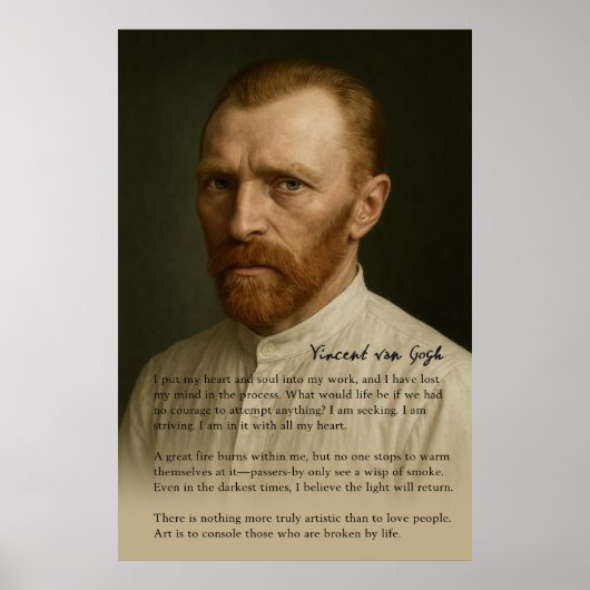 Vincent van Gogh – Emotioneel eerbetoon Poster (Voorkant)