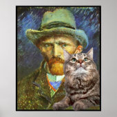 Vincent van Gogh en zijn kat Poster (Voorkant)