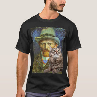 Vincent van Gogh en zijn kat T-shirt