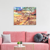 Vincent Van Gogh - Enclosed Wheat Field Fine Art Canvas Afdruk (Insitu (Woonkamer))