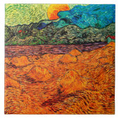 Vincent Van Gogh - Evening Landscape Rising Moon Tegeltje (Voorkant)
