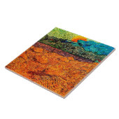 Vincent Van Gogh - Evening Landscape Rising Moon Tegeltje (Zijkant)