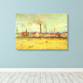 Vincent van Gogh - Fabrieken bij Asnières Canvas Afdruk (Insitu (Houten vloer))