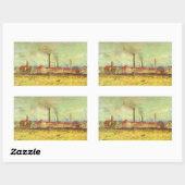 Vincent van Gogh - Fabrieken in Asnieres Rechthoekige Sticker (Vel)