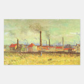 Vincent van Gogh - Fabrieken in Asnieres Rechthoekige Sticker (Voorkant)