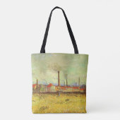 Vincent van Gogh - Fabrieken in Asnieres Tote Bag (Achterkant)