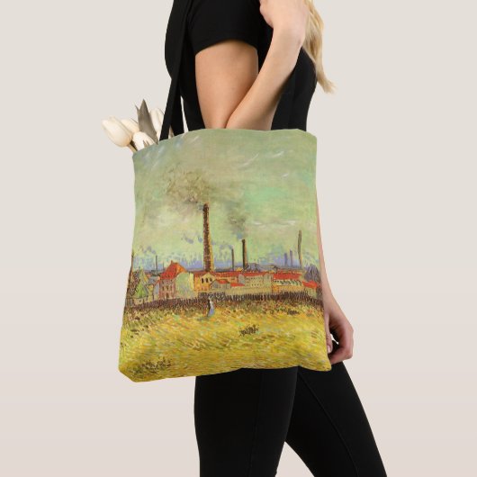 Vincent van Gogh - Fabrieken in Asnieres Tote Bag (Dichtbij)