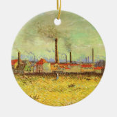 Vincent van Gogh - Fabrieken te Asnières Keramisch Ornament (Voorkant)