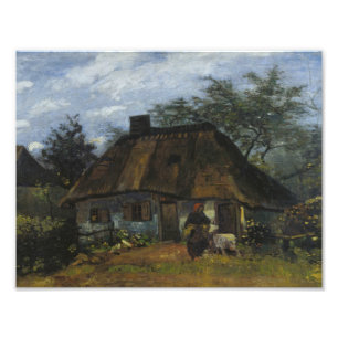 Vincent van Gogh - Farmhouse in Nuenen Foto Afdruk
