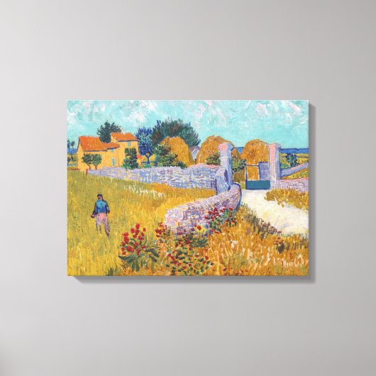 Vincent van Gogh - Farmhouse in Provence Canvas Afdruk (Voorkant)
