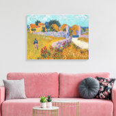 Vincent van Gogh - Farmhouse in Provence Canvas Afdruk (Insitu (Woonkamer))
