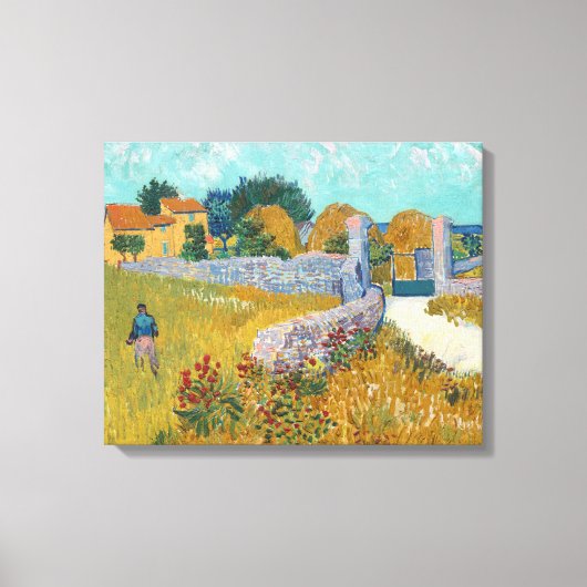 Vincent Van Gogh Farmhouse in Provence Canvas Afdruk (Voorkant)