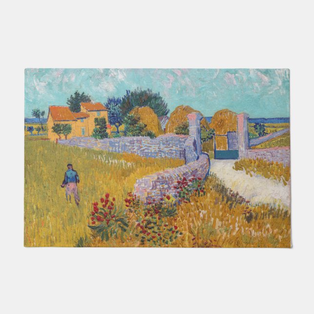 Vincent van Gogh - Farmhouse in Provence Deurmat (Voorkant)