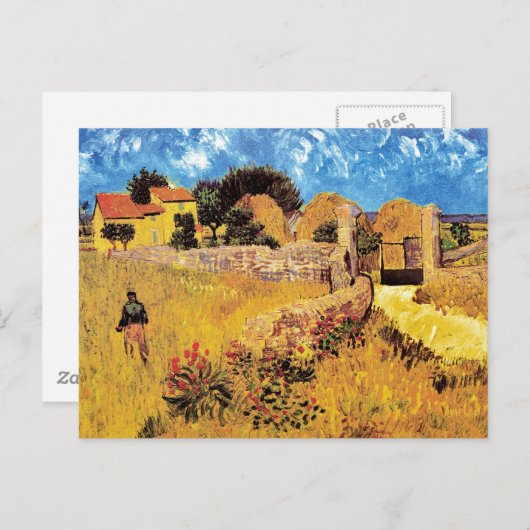 Vincent van Gogh - Farmhouse in Provence Fine Art Briefkaart (Voorkant / Achterkant)