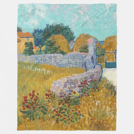 Vincent Van Gogh  Farmhouse in Provence Fleece Deken (Voorkant)