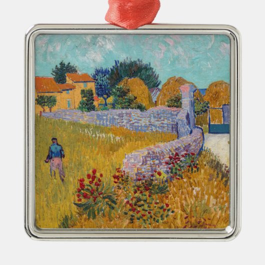 Vincent van Gogh - Farmhouse in Provence Metalen Ornament (Voorkant)