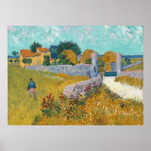 Vincent Van Gogh  Farmhouse in Provence Poster (Voorkant)