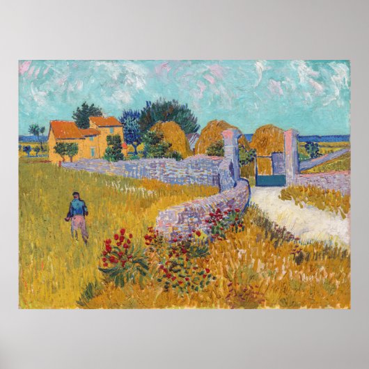 Vincent van Gogh - Farmhouse in Provence Poster (Voorkant)