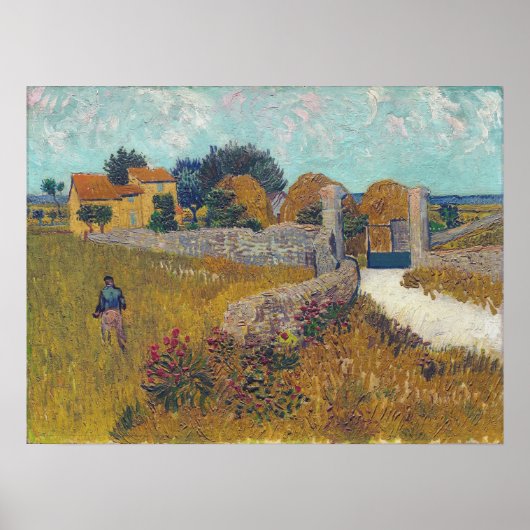 Vincent Van Gogh - Farmhouse in Provence Poster (Voorkant)
