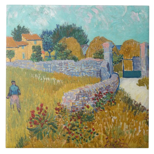 Vincent Van Gogh  Farmhouse in Provence Tegeltje (Voorkant)