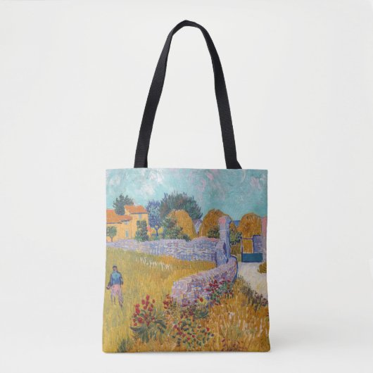 Vincent van Gogh - Farmhouse in Provence Tote Bag (Voorkant)