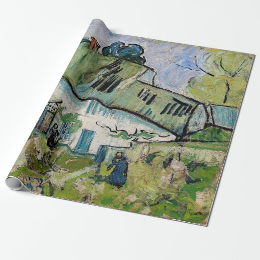 Vincent van Gogh - Farmhouse met Two Figures Cadeaupapier (Uitgerold)
