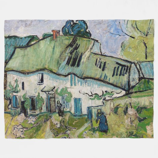 Vincent van Gogh - Farmhouse met Two Figures Fleece Deken (Voorkant (Horizontaal))