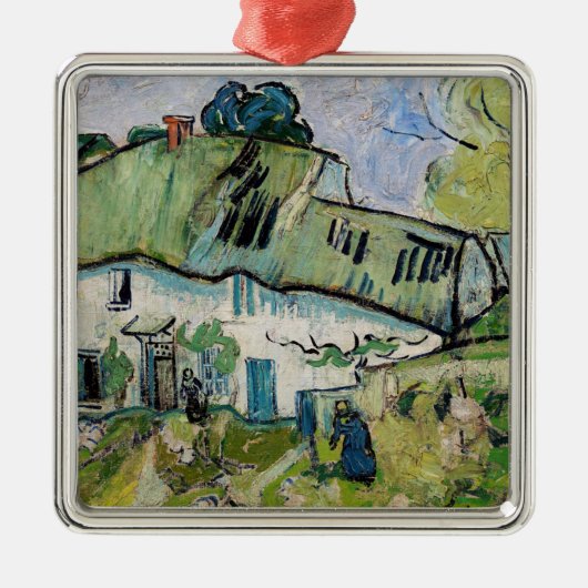 Vincent van Gogh - Farmhouse met Two Figures Metalen Ornament (Voorkant)